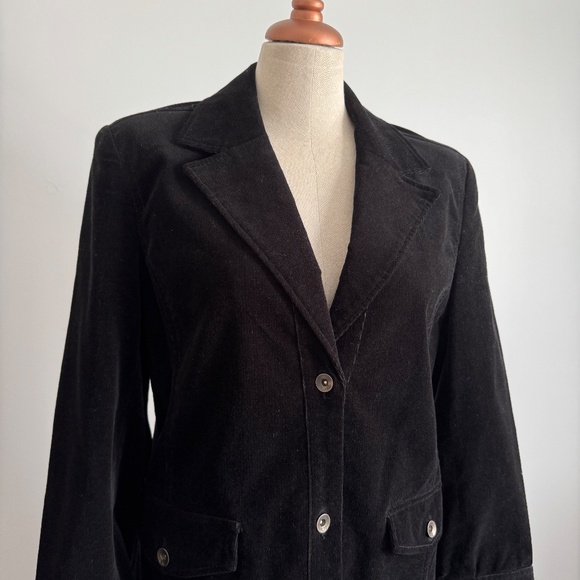 Lady Hathaway - Black Corduroy Blazer - Jacket - Picture 3 of 10